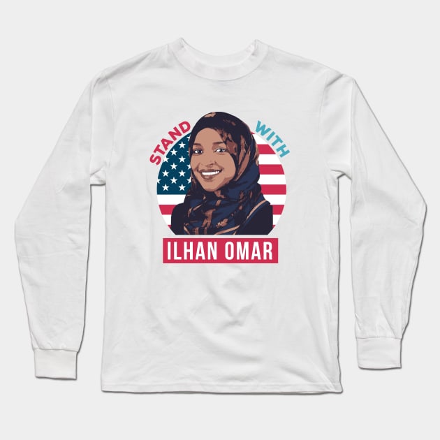 Ilhan Omar Long Sleeve T-Shirt by dan89